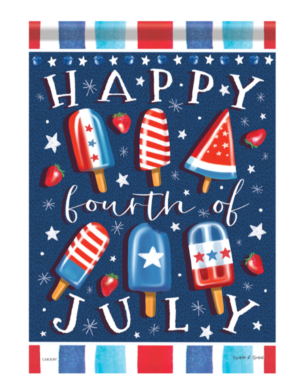 Carson - Happy 4th Dura Soft™ Garden Flag - 53751 12.5" x 18"